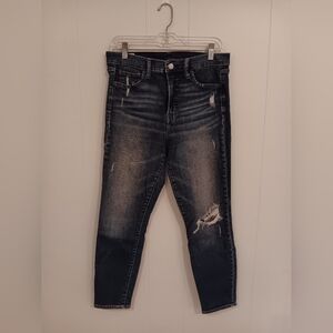 Gap Distressed High Rise Skinny Ankle Denim Jeans